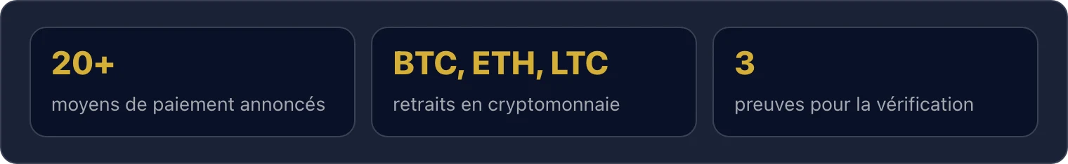 Retraits WinSpin : plus de 20 moyens de paiement, cryptomonnaies, trois preuves à fournir